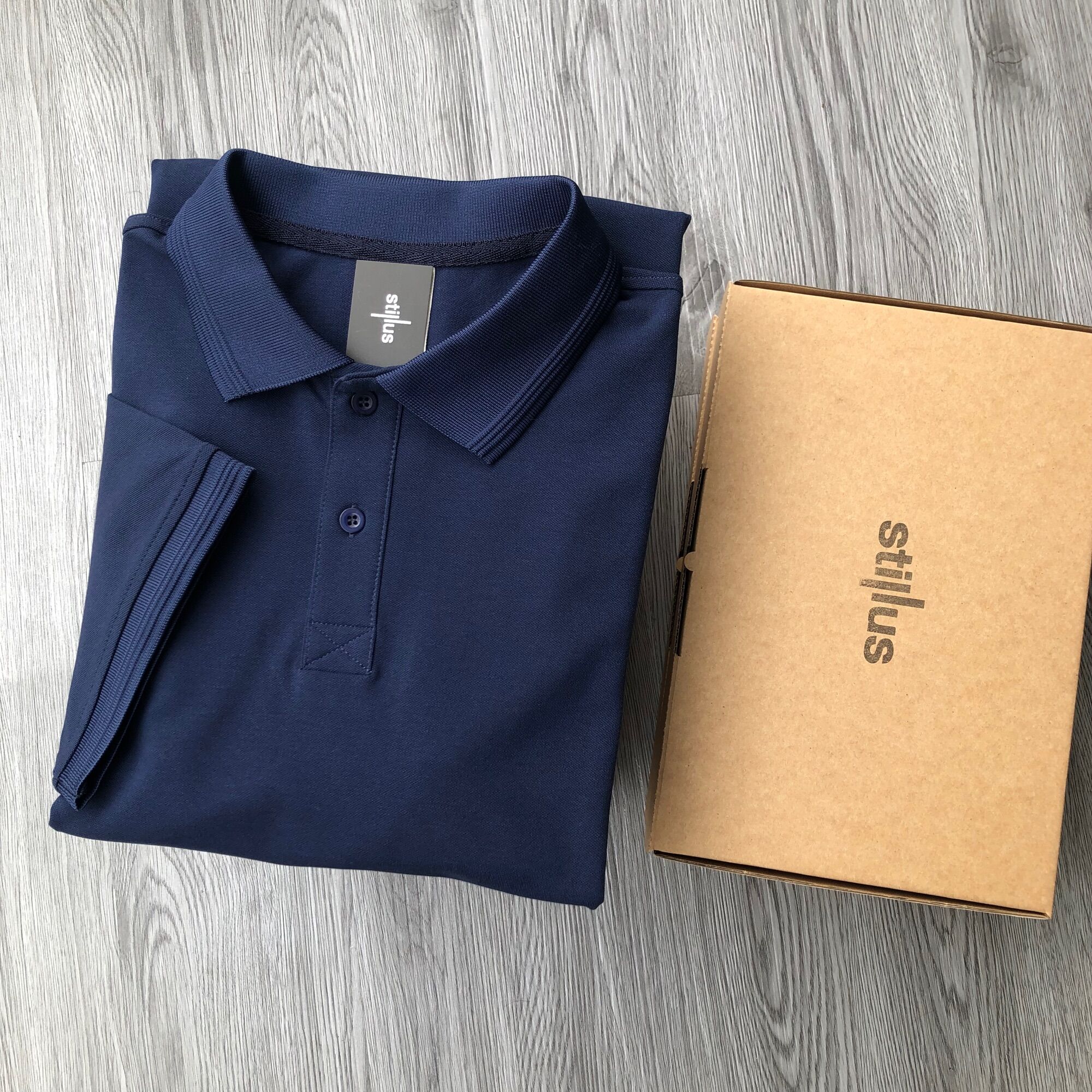 Áo Polo Stillus Premium Pique Xanh Navy