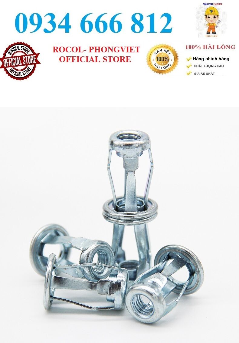 Đai ốc cánh hoa M4-M8 thép mạ M4,M5,M6,M8