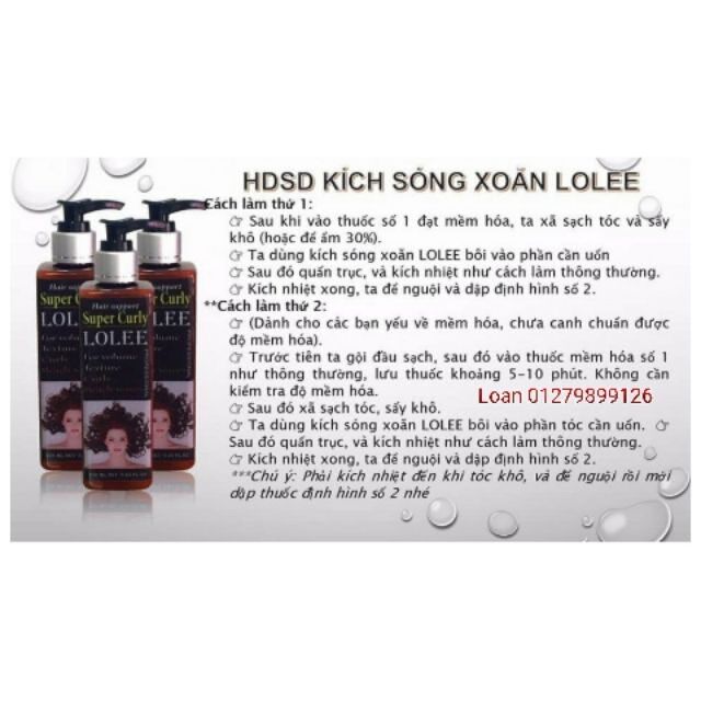 [HCM]DUNG DỊCH KÍCH XOĂN TÓC UỐN LOLEE SUPER CURLY 250ML