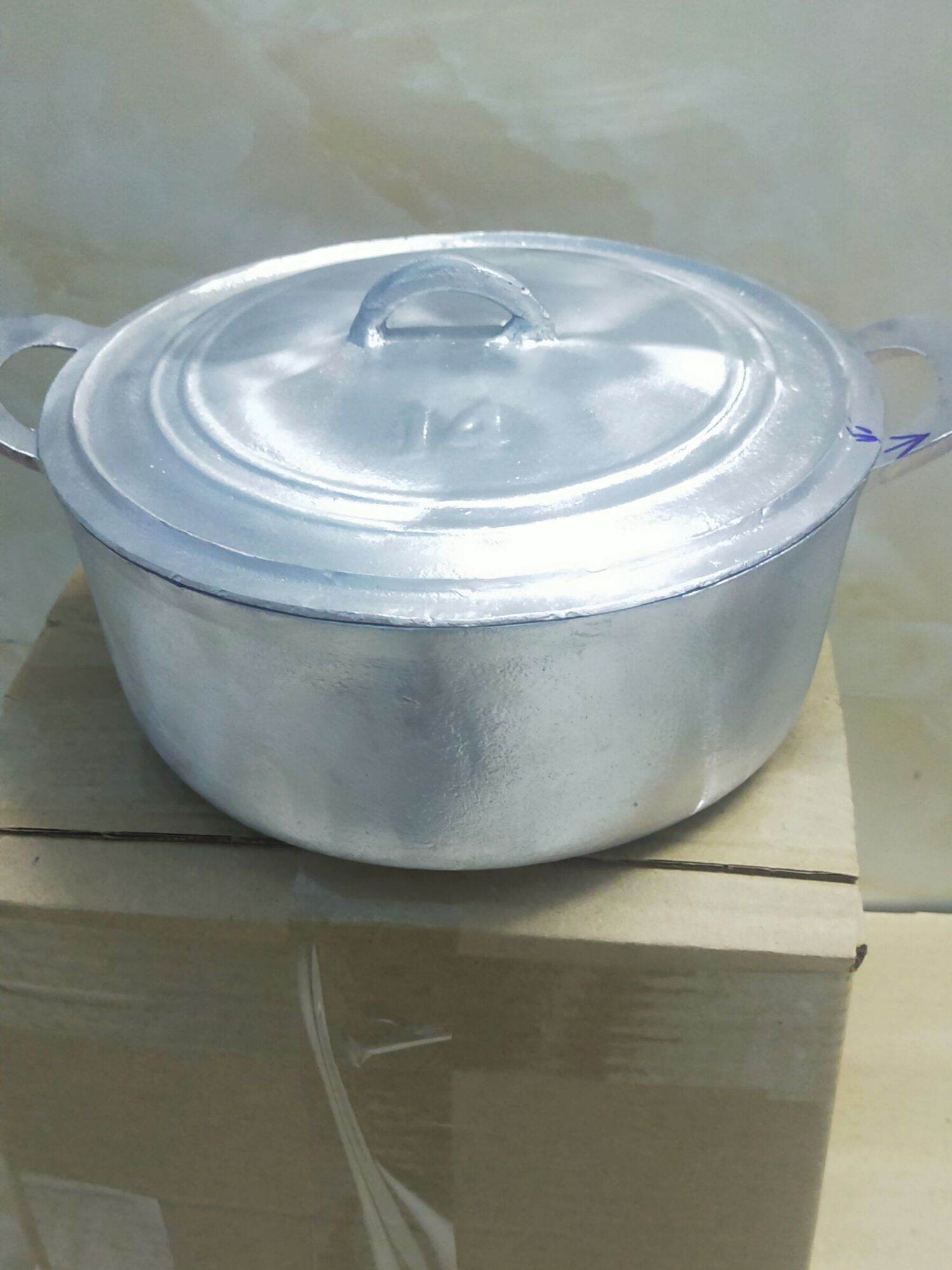 nồi gang đúc khuân số 14dk 23cm đã xoa bóng