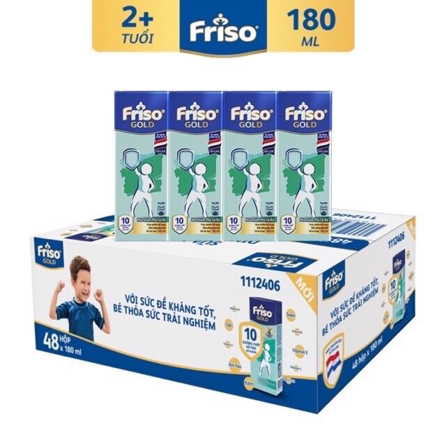 HCMThùng 48 hộp sữa Friso gold 180ml