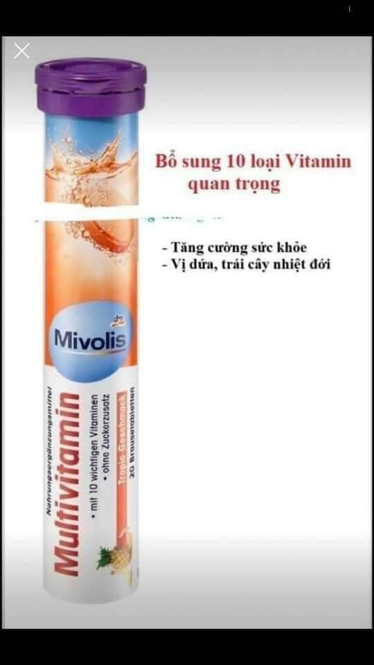 Viên sủi Mivolis bổ sung Vitamin Đức