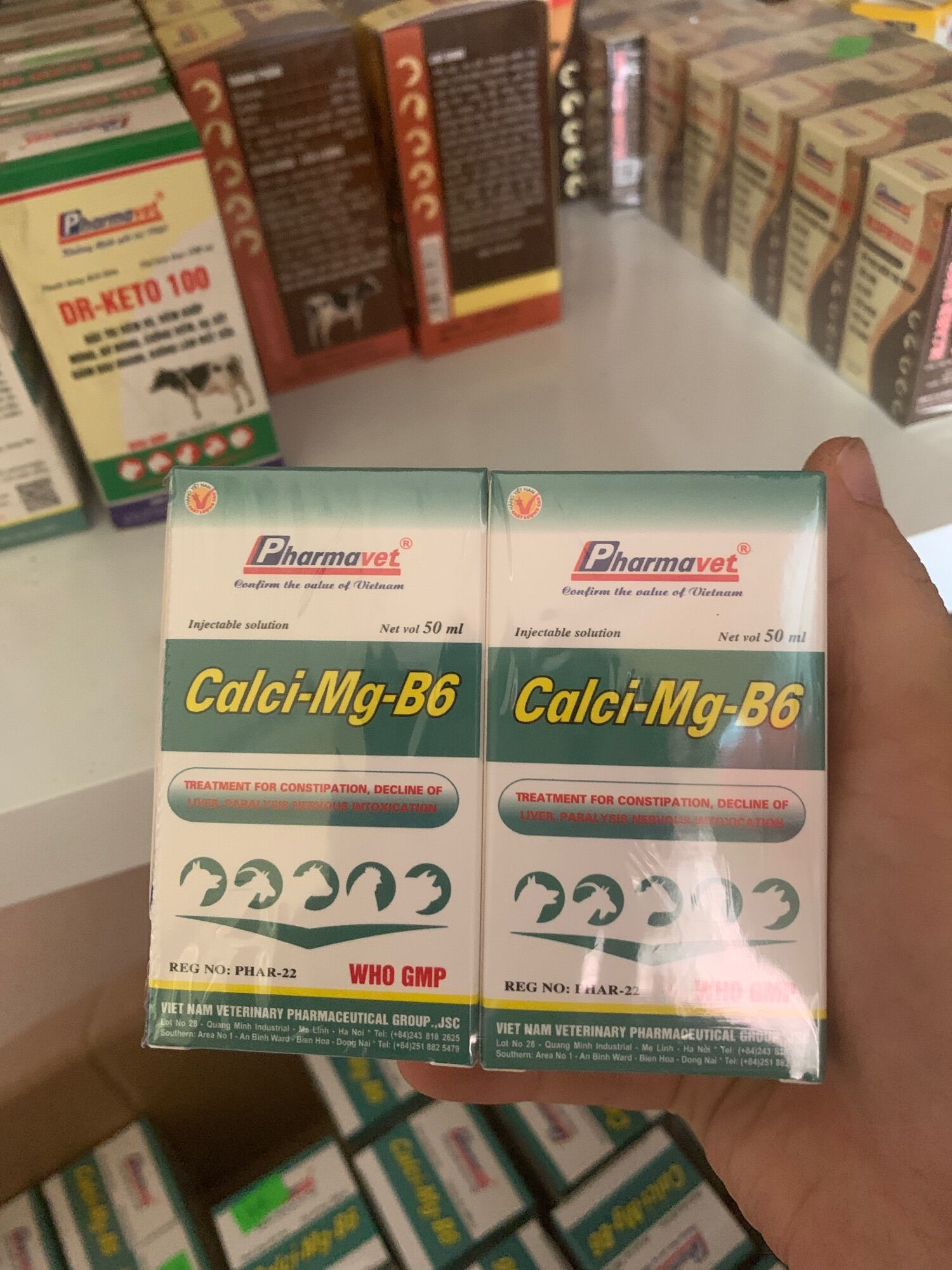 Canxi -mg-b6 dùng trong thú y 50ml