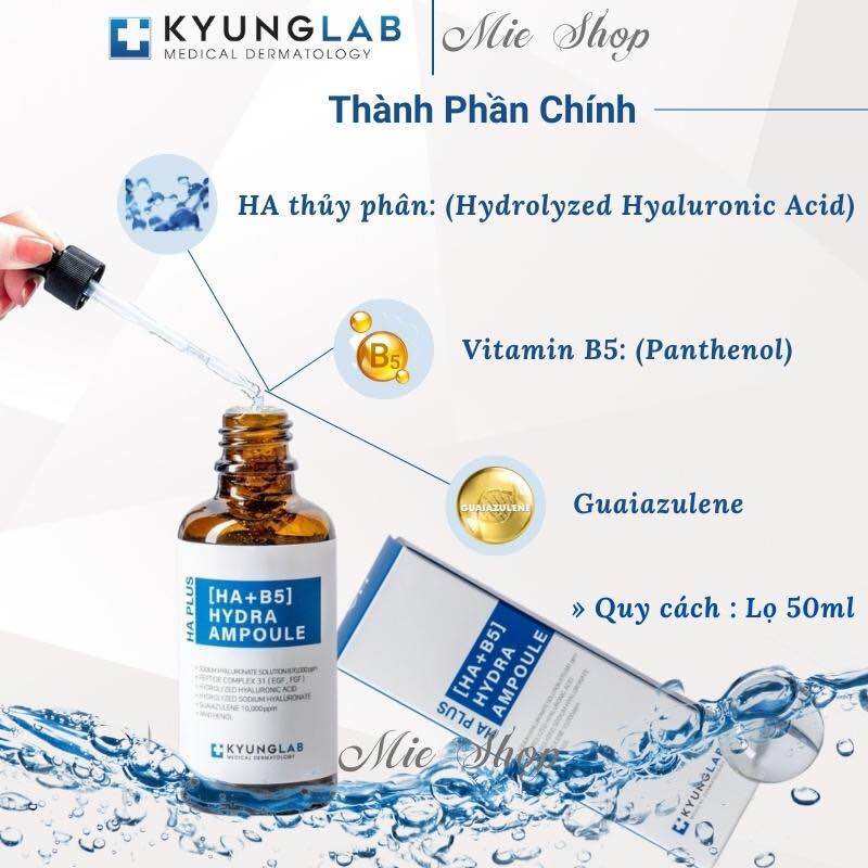 Serum HA KyungLab 50ml, tinh chất hab5, serum phục hồi da, cấp ẩm, căng bóng, trắng da, nâng tone