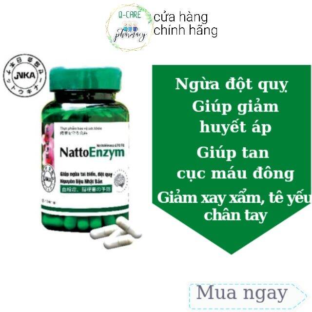 viên uống Nattoenzym ngừa đột quỵ, chóng mặt, xây xẩm