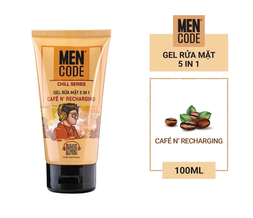 Sữa rửa mặt men code café 5in 1 -100g