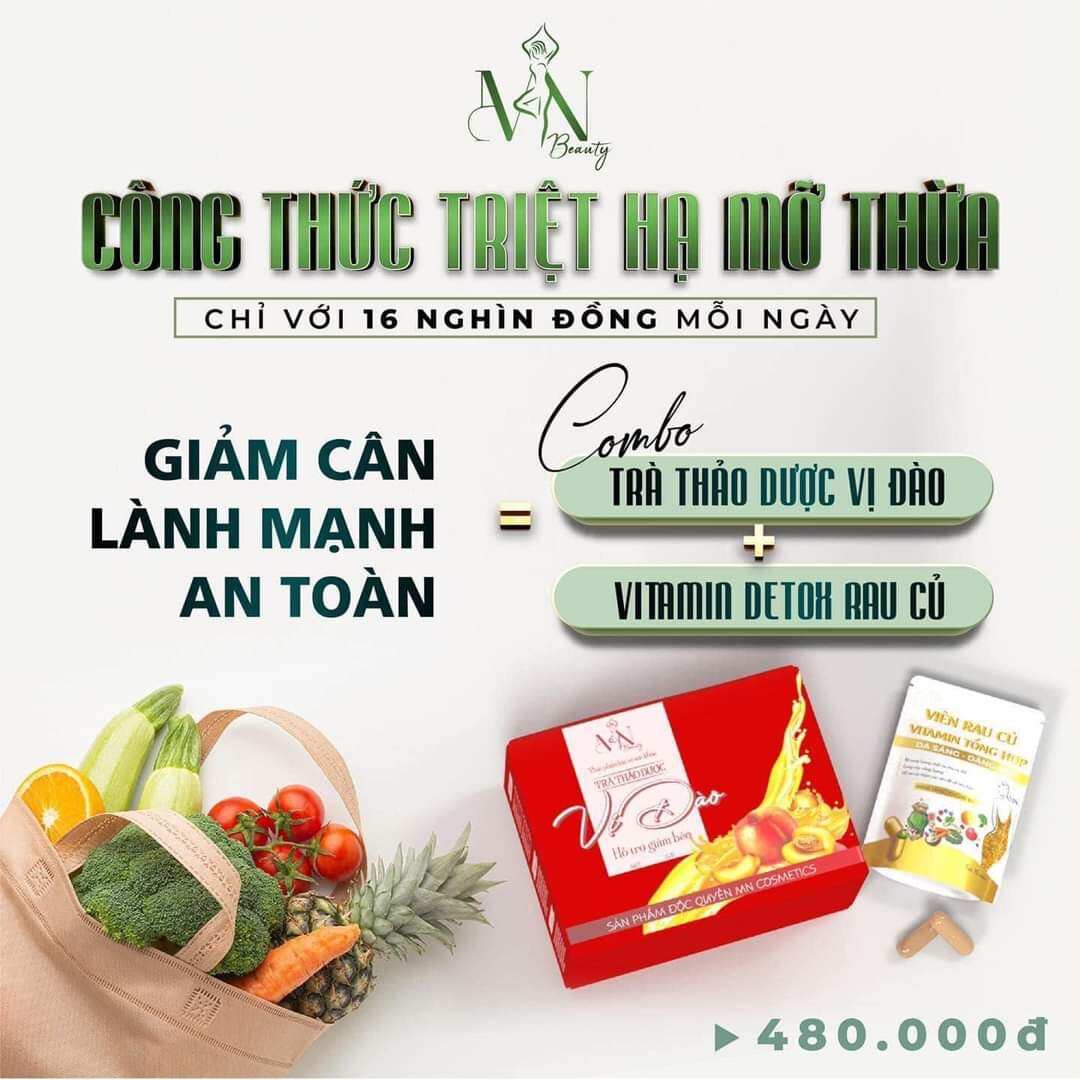 Trà đào giảm cân đông anh nguyễn huỳnh như chính hãng 100%
