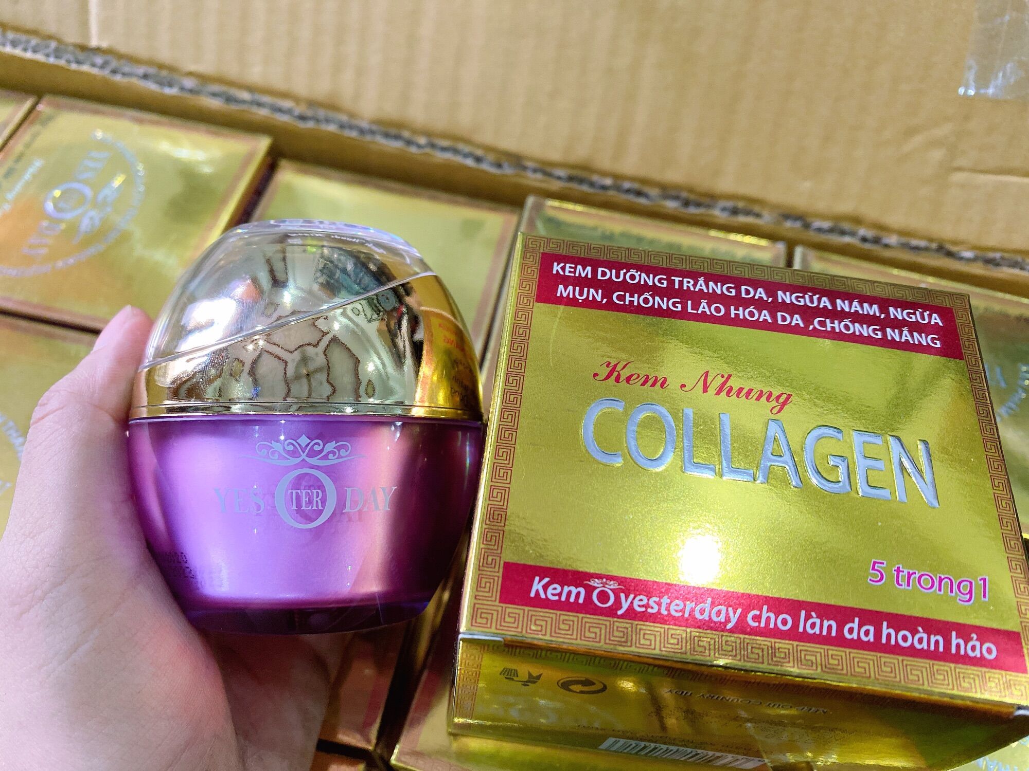 Kem sâm nhung collagen 5in1 yesterday hủ 25gram