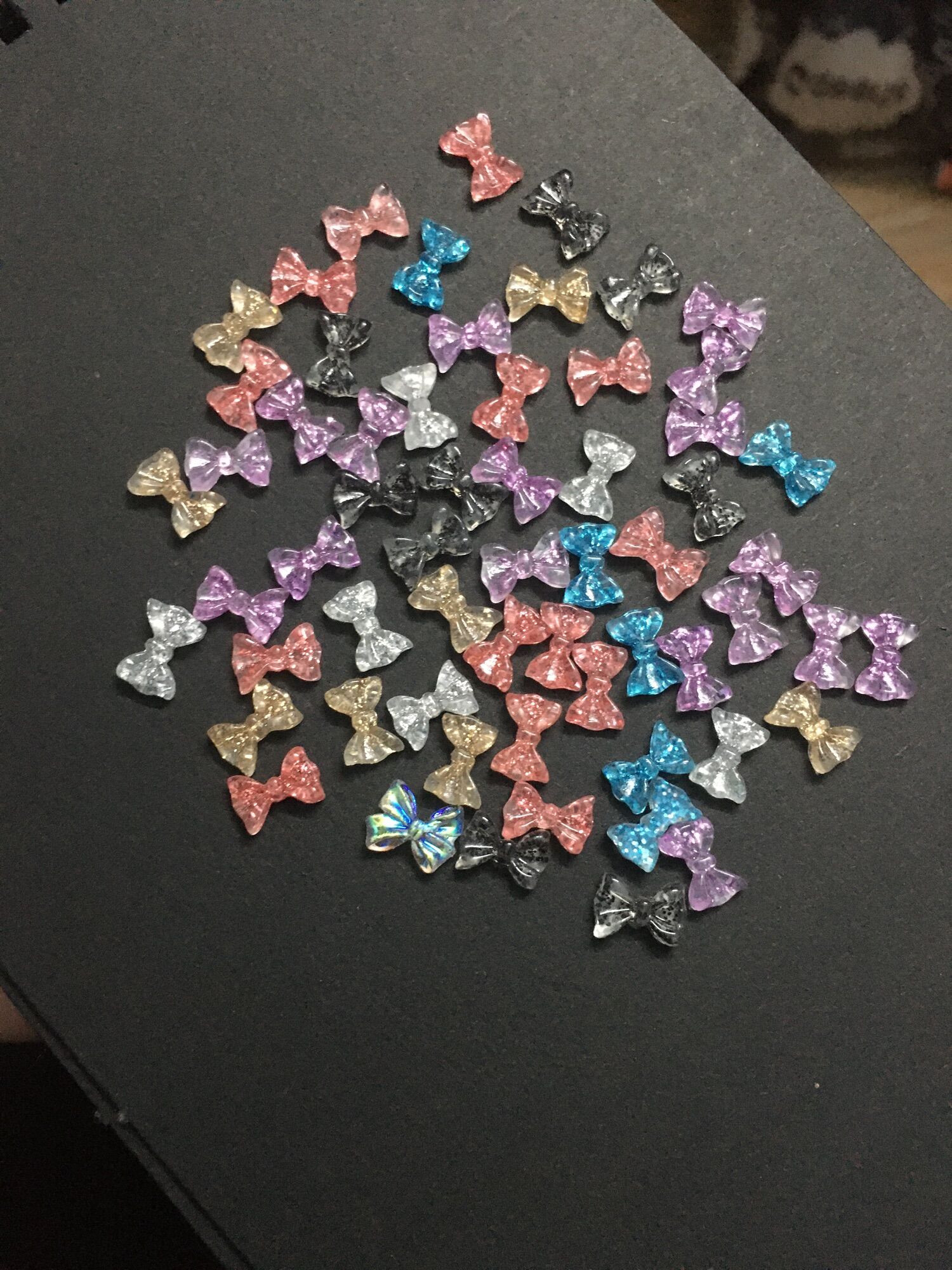 Charm nơ,gấu gắn móng tay