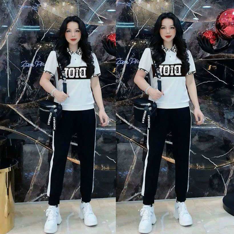 SÉT BỘ NỮ DÀI COTTON CỔ BẺ THÊU PHỐI CỰC ĐẸP
