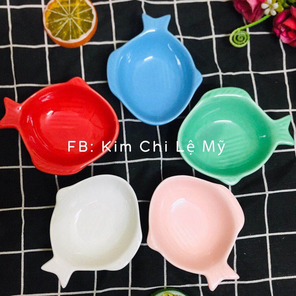 Bát sứ ăn dặm hình cá cơm cho bé 40ml