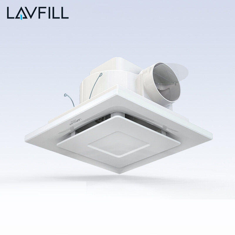 Quạt thông gió hút mùi âm trần mặt vuông LAVFILL LFCV-12L/ LFCV-16L với bề mặt 250x250mm và 300x300mm