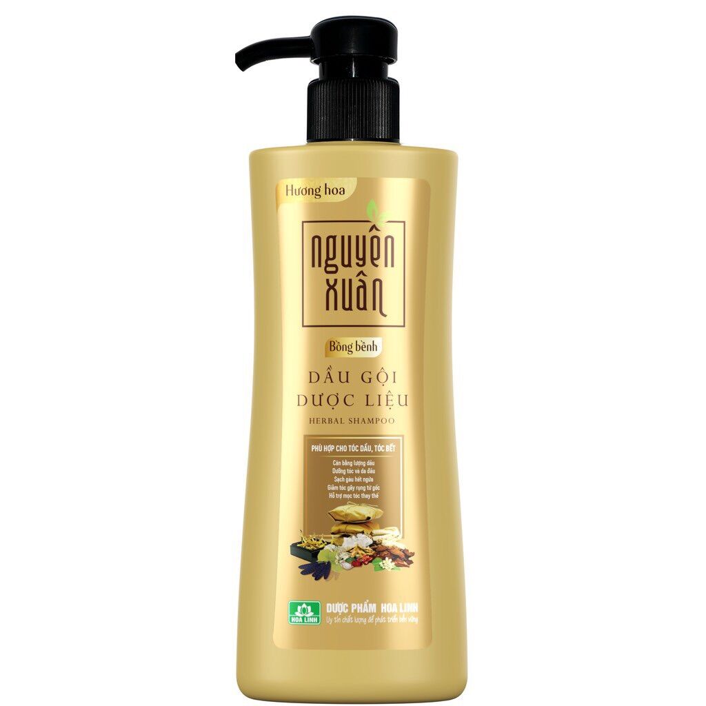 Dầu gội Nguyên Xuân chai vòi màu vàng 250ml