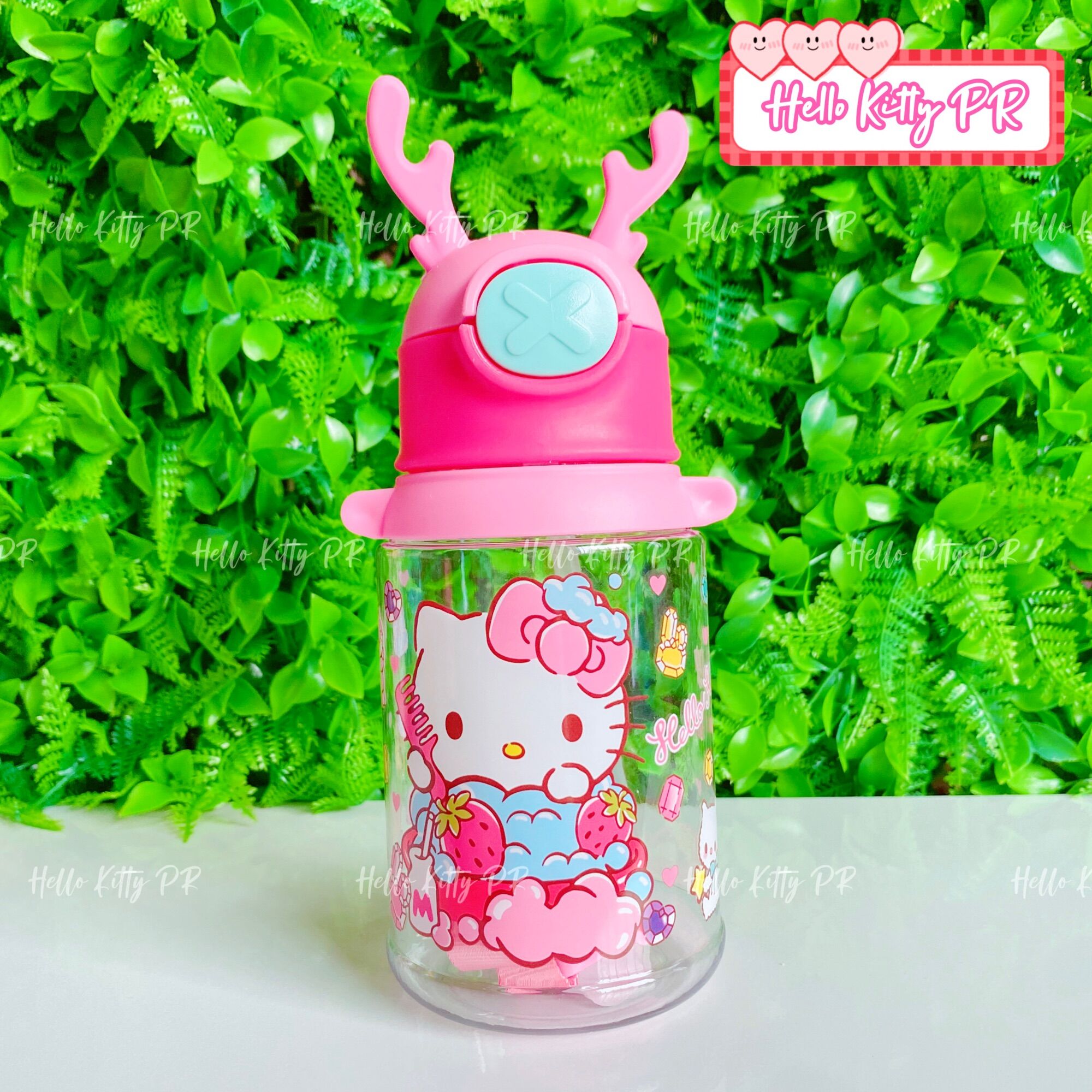 Bình nước 450ml có dây đeo Ponny - HelloKitty - Doremon Doraemon