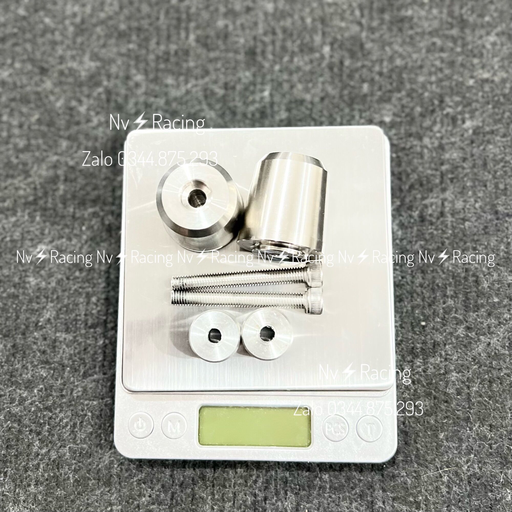 Bộ gù tay lái nguyên khối chống rung inox 304 chuẩn CNC