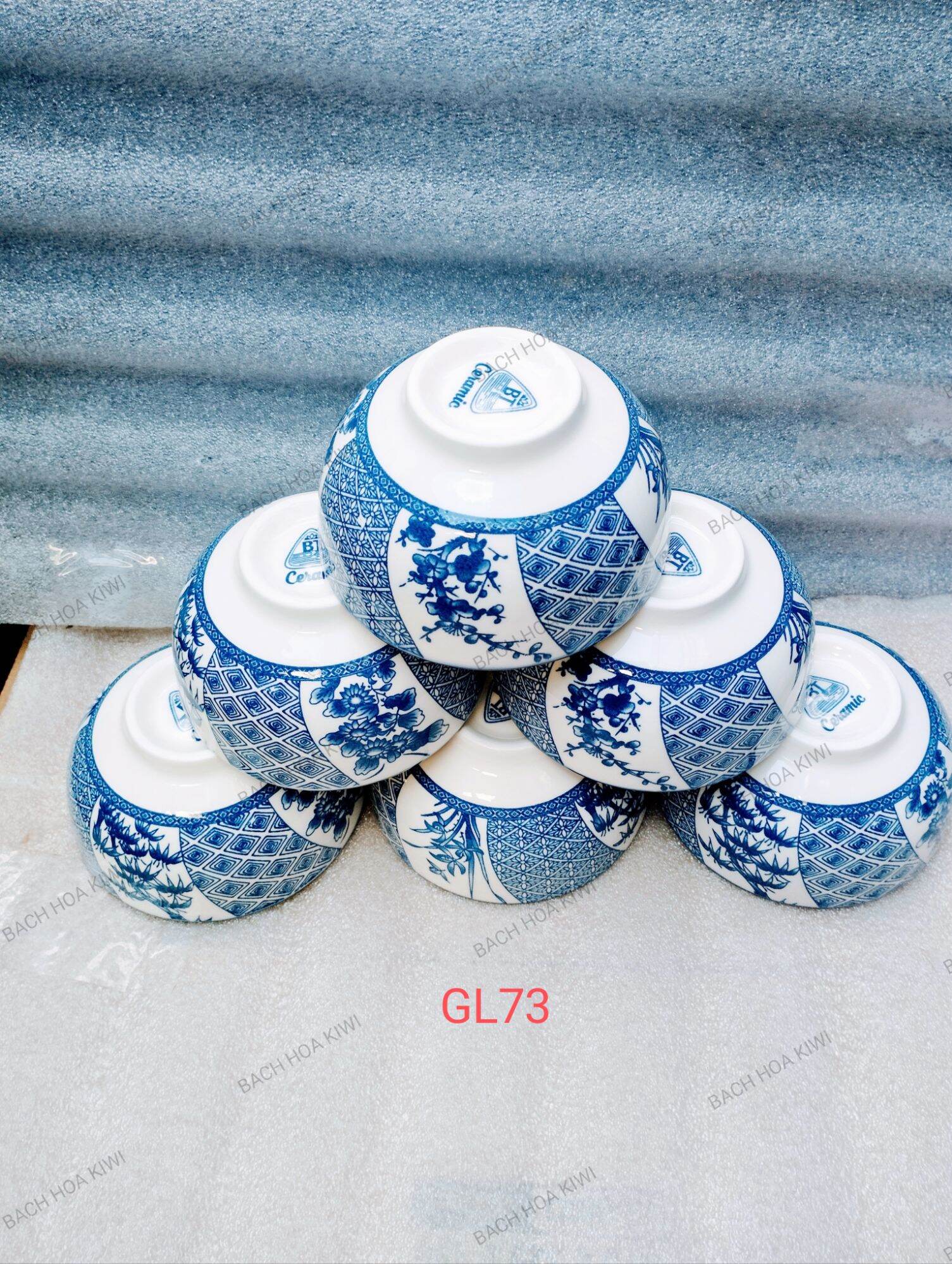 chén sứ chén cơm trắng 11cm / hoạ tiết / hoa văn 4d nhiều mẫu (1 cái)