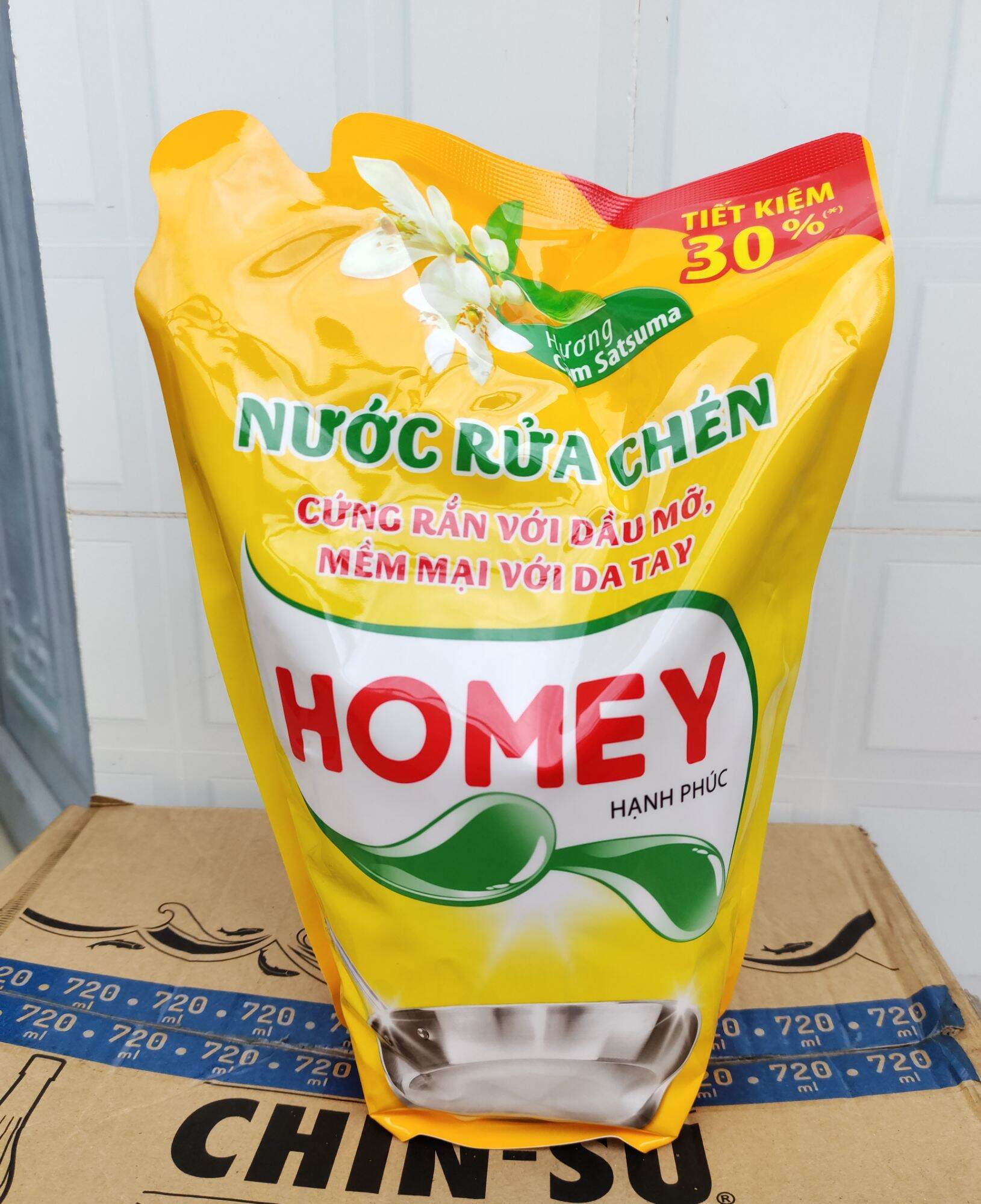 Nước rửa chén Homey cao cấp túi 2Kg hương Cam