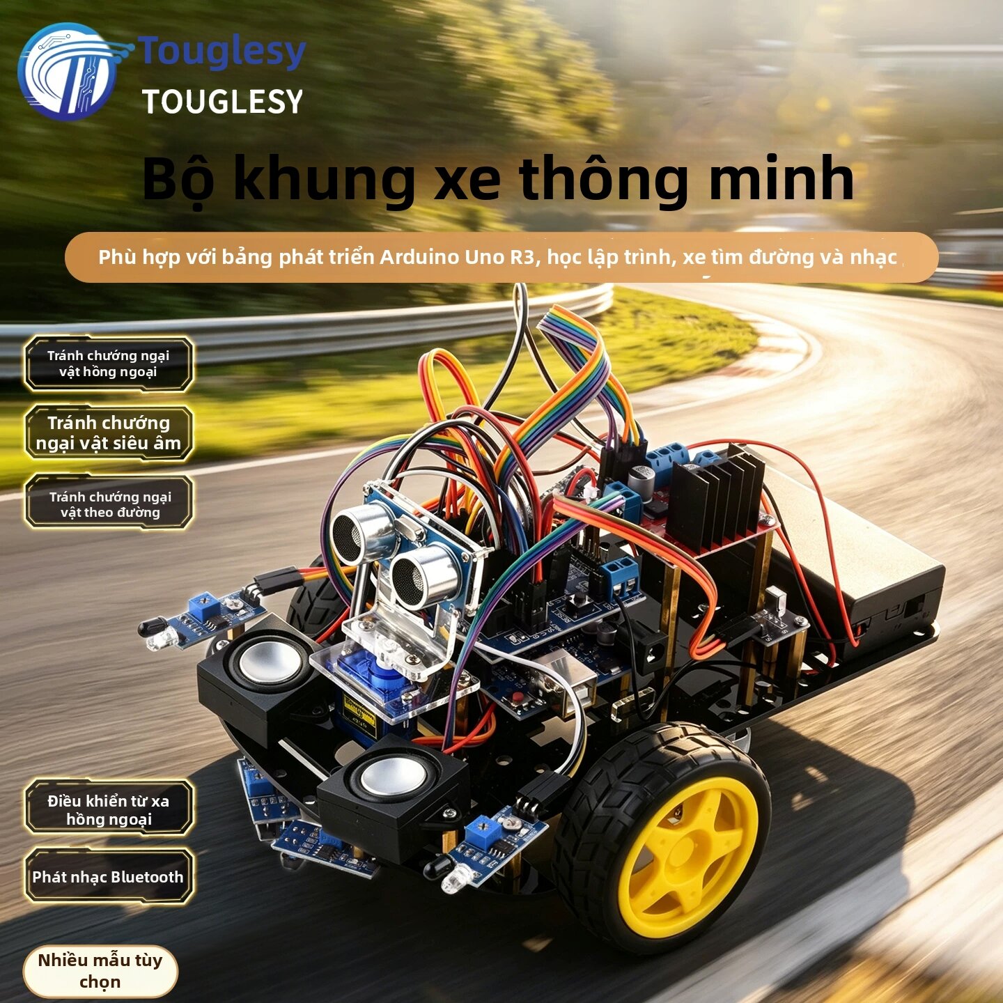 TOUGLESY | Arduino Uno R3 Programming Smart Car Kit Giá 1,055,000 Đồng*Miễn phí vận chuyển