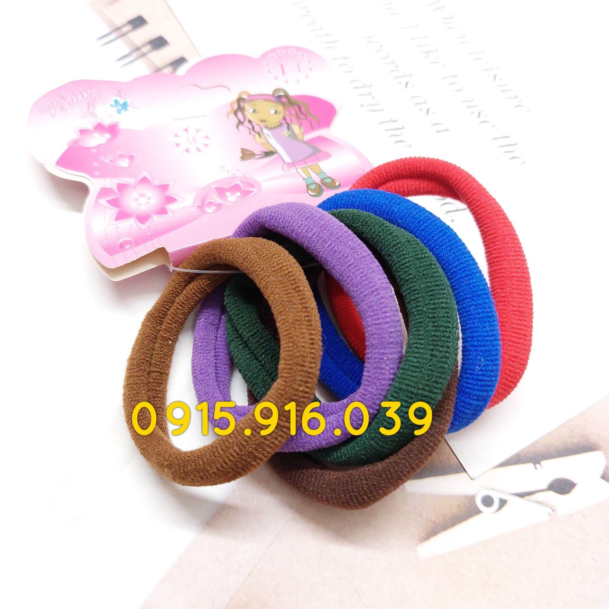 Set 6 Buộc tóc thun nhiều màu, cột tóc nữ surishops