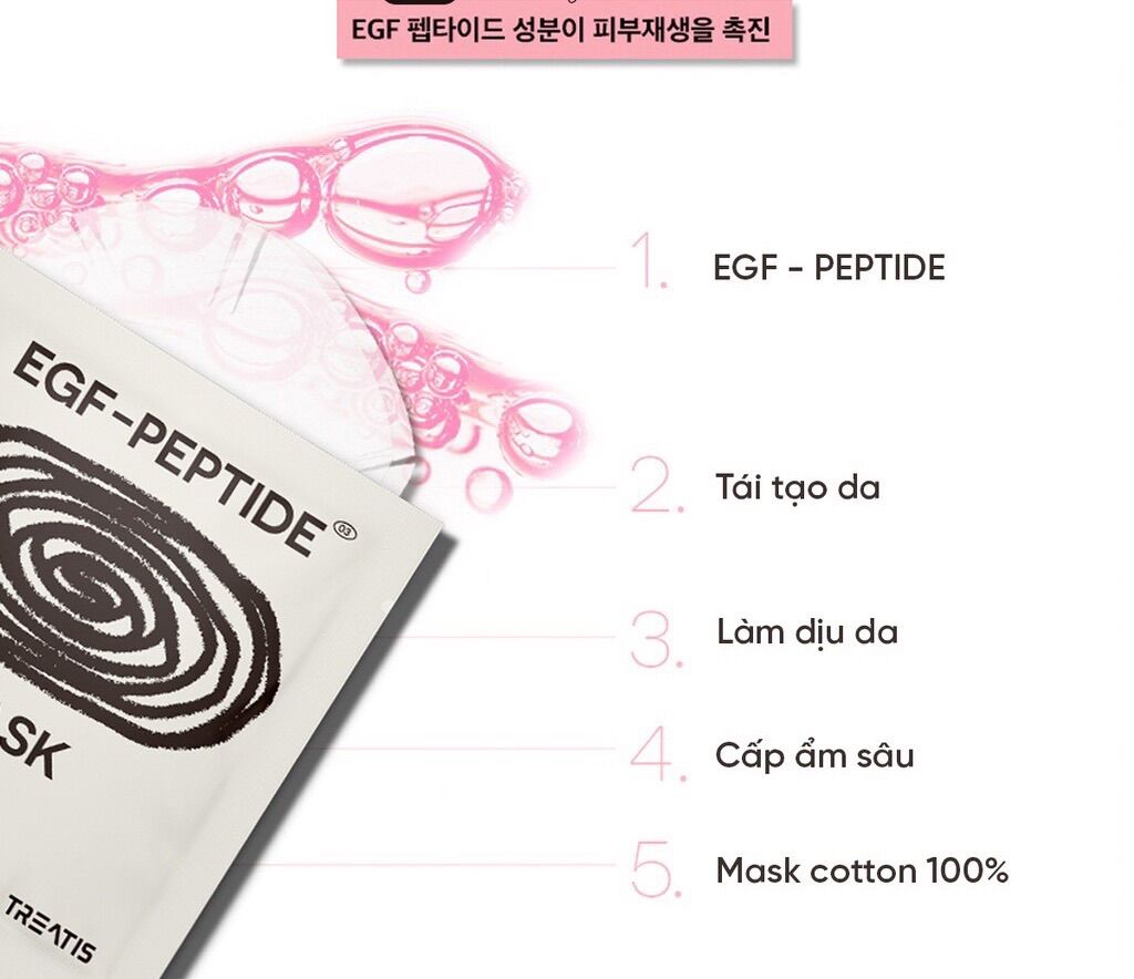 [CHÍNH HÃNG] Mặt Nạ Phục Hồi Da Treatis EGF Peptide Mask