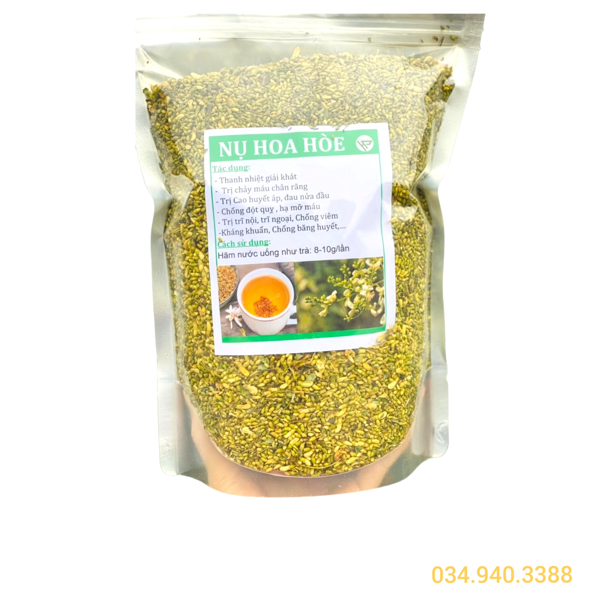 500g Trà hoa hoè khô hỗ trợ huyết áp, bền mạch máu