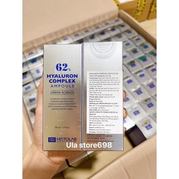 [Hàng Cty] Tinh Chất Cấp Ẩm Phục Hồi HISTOLAB 62% Hyaluron Complete Ampoule 50ml