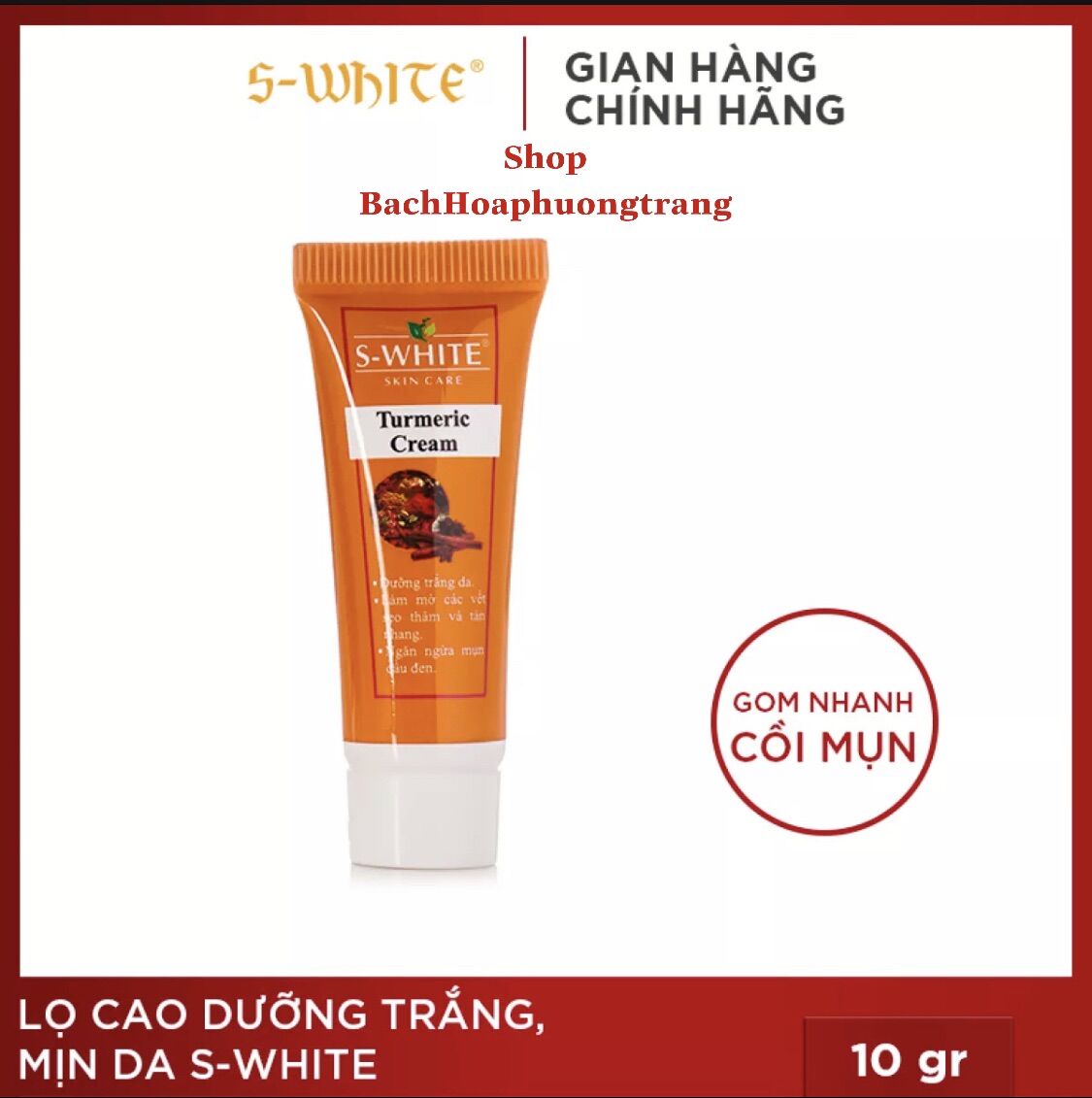 Tuýp cao gom cùi mụn swhite