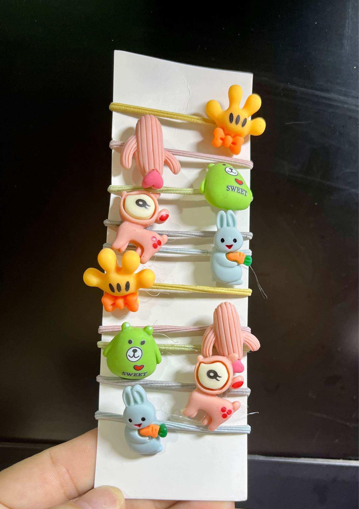 🌺 Vỉ - 20 Dây cột Tóc Nhỏ- Nhí, CỦ QUẢ, Cho bé