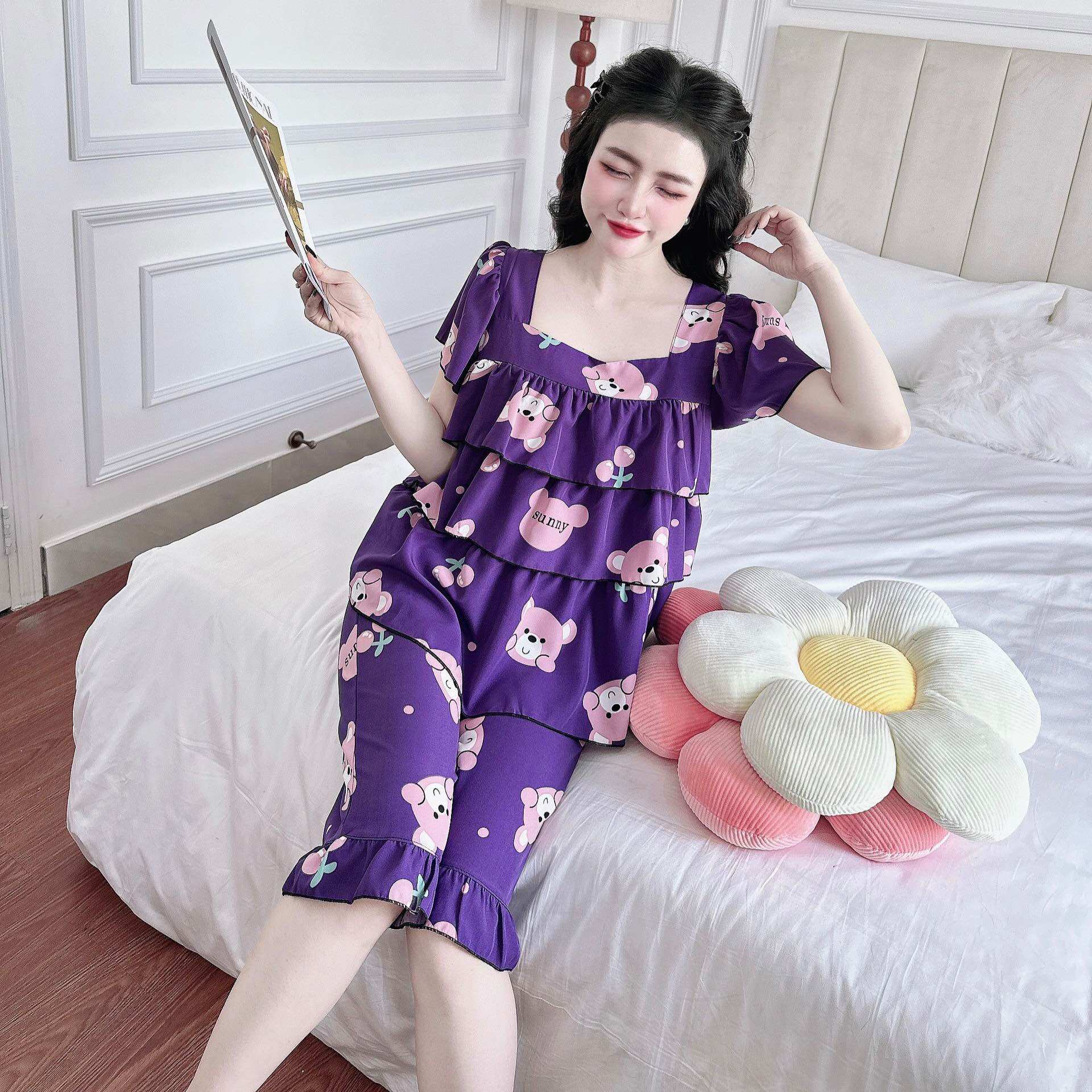 Đồ Bộ Bigsize 50-100kg Lụa Nhật Cao Cấp - Chất mát, Form Bigsize, Hot Trend