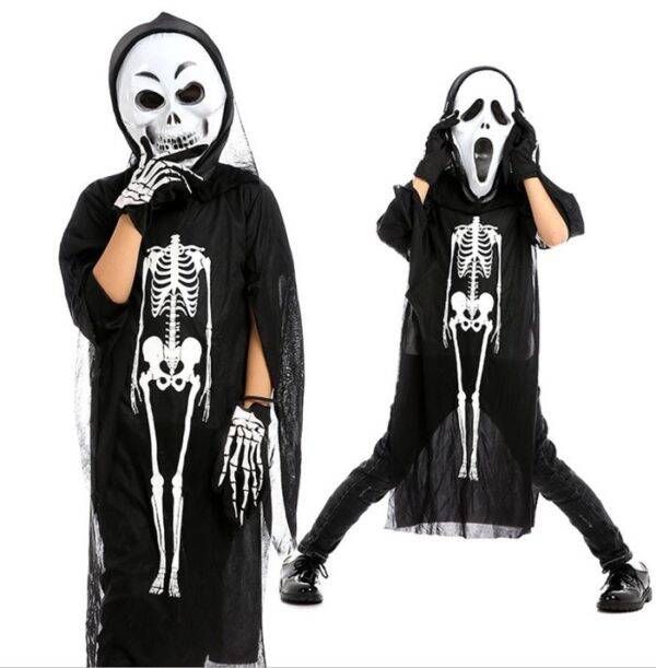 Áo choàng bộ xương halloween 120cm