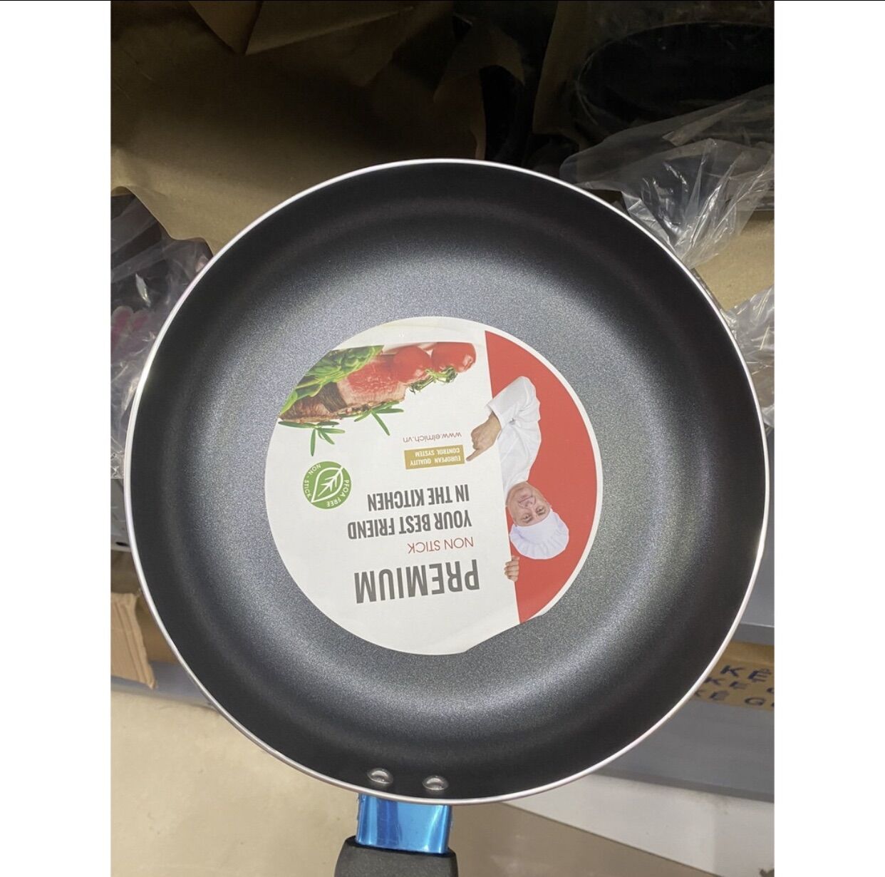 Chảo chống dính Elmich size 22cm - Không xài bếp từ