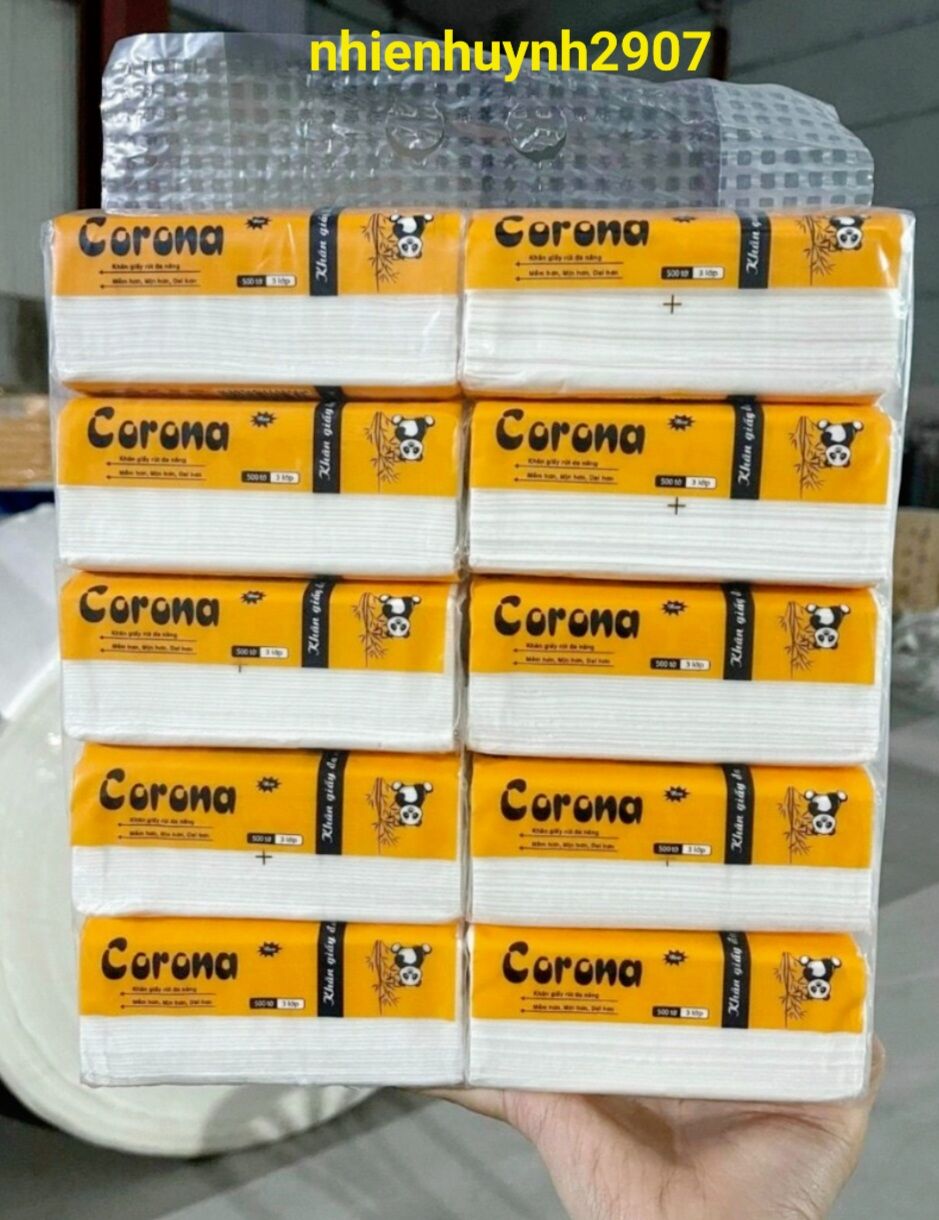 Khăn Giấy Rút CORONA 500 TỜ