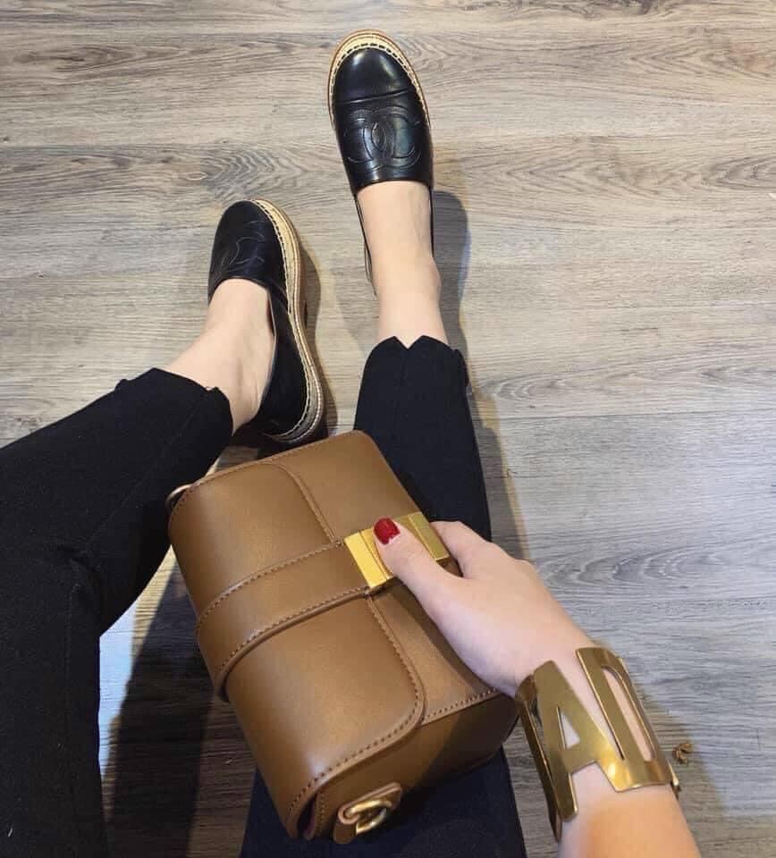 Giày bệt C.h.a.n.e.l slipon đế kếp da mềm