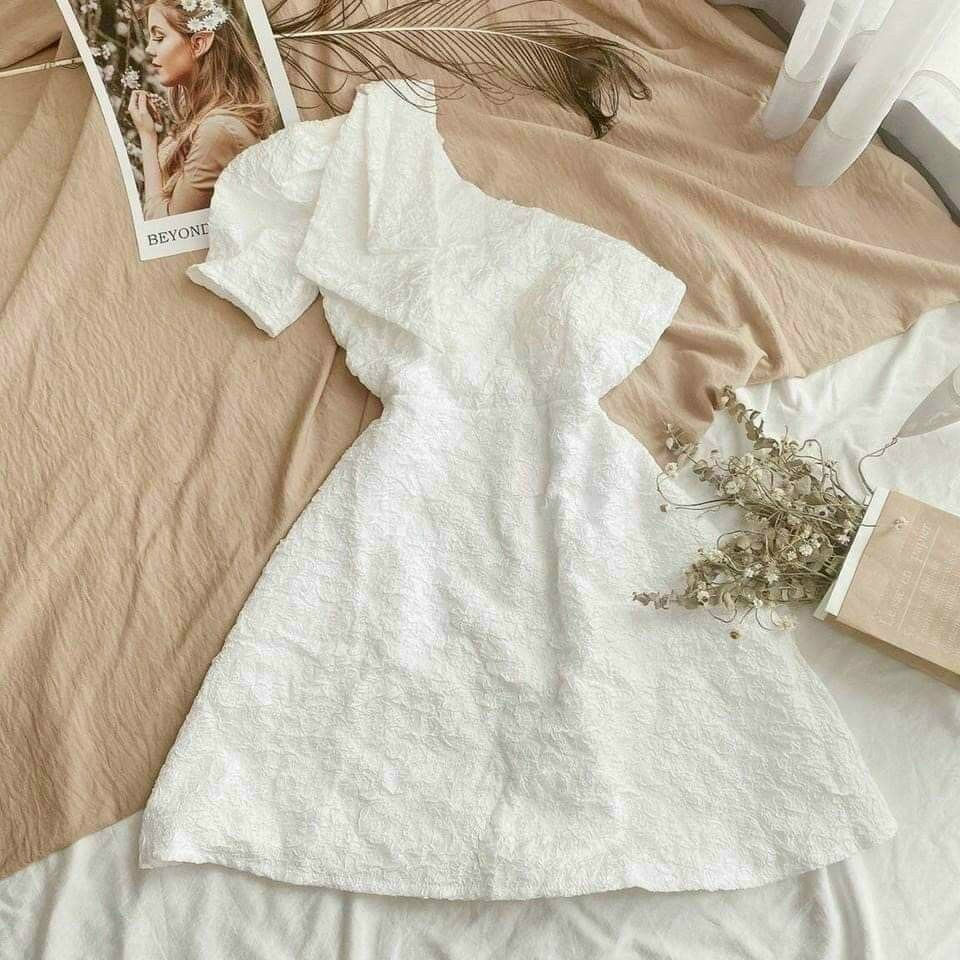 ĐẦM GẤM LỆCH VAI(CÓ 4 SIZE XS-S-M-L)