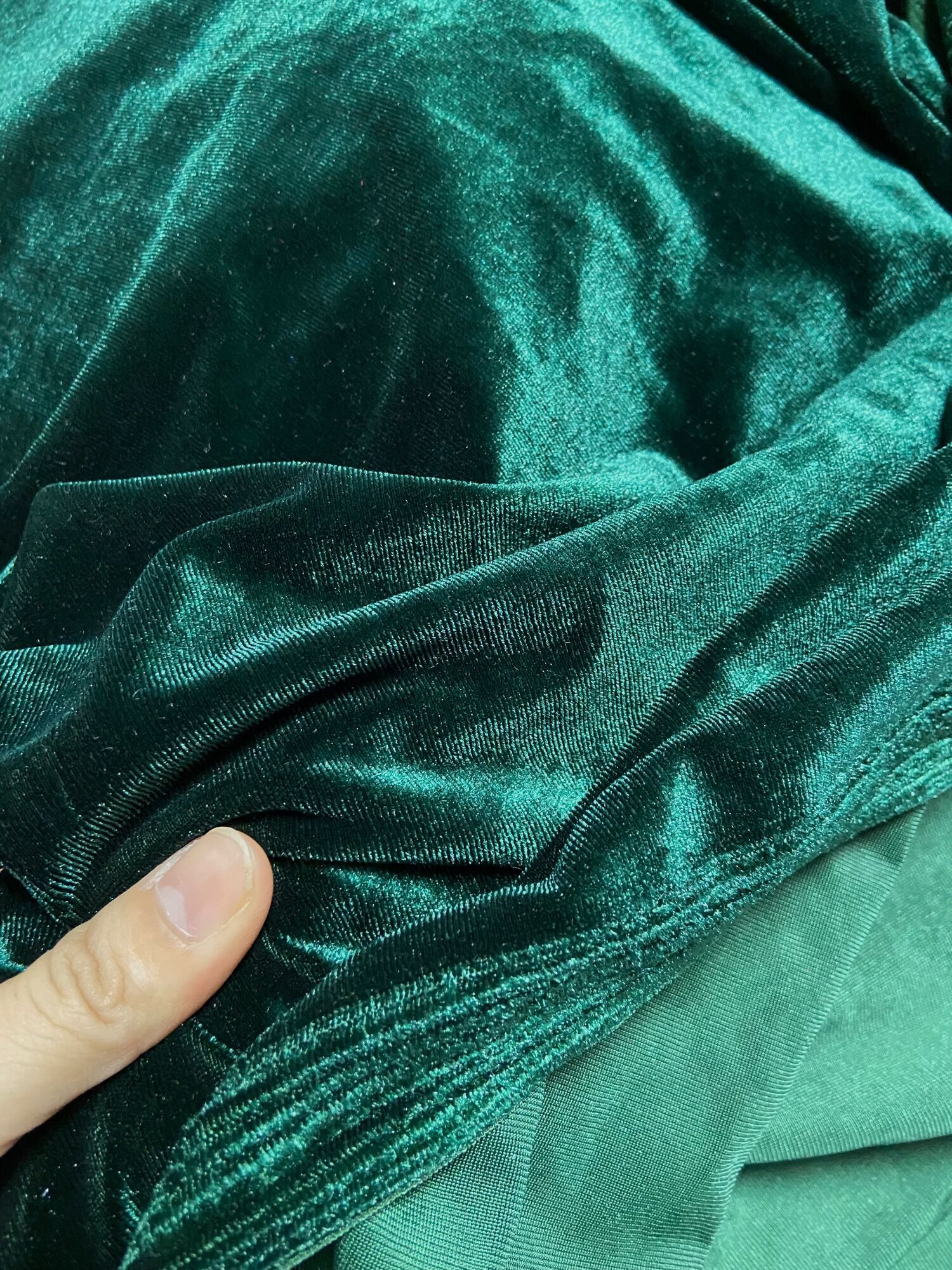 Vải Nhung màu lá già sang đẹp khổ 1m7