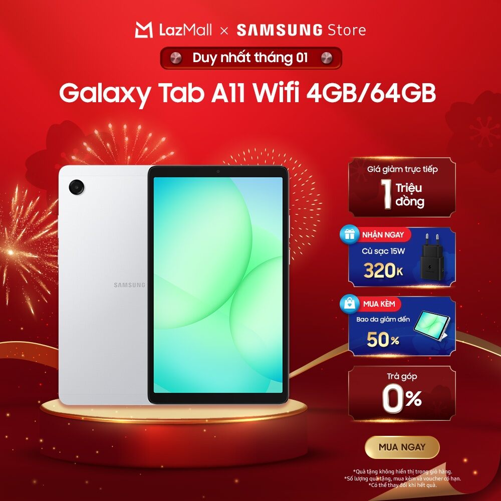  Máy tính bảng Samsung Galaxy Tab A11  Wi-Fi 8.7"  4GB 64GB 
