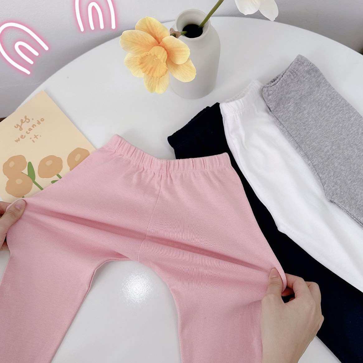 Quần legging dài cotton bé gái