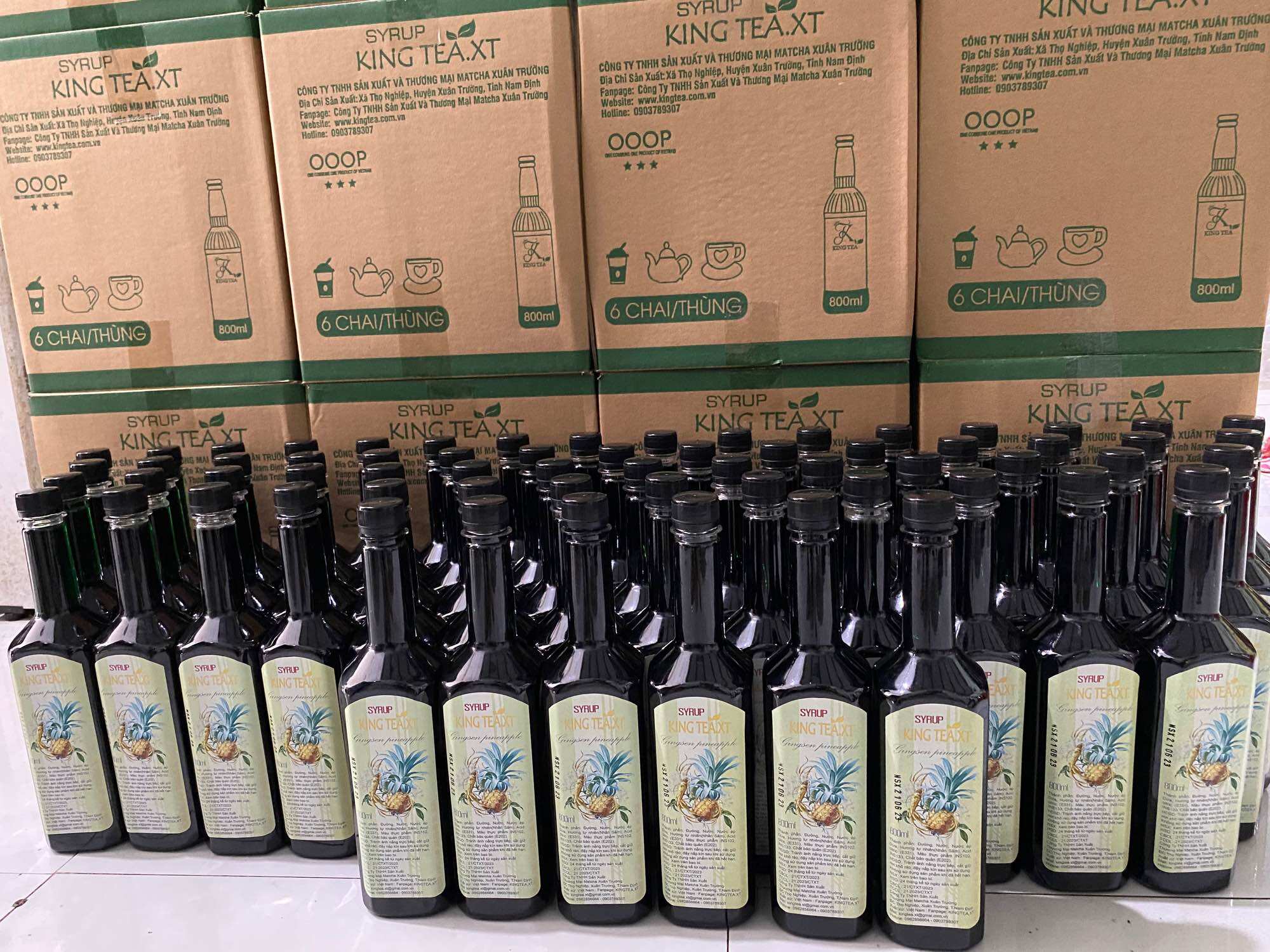 Siro Sâm Dứa King Tea Chai Nhựa 800ml