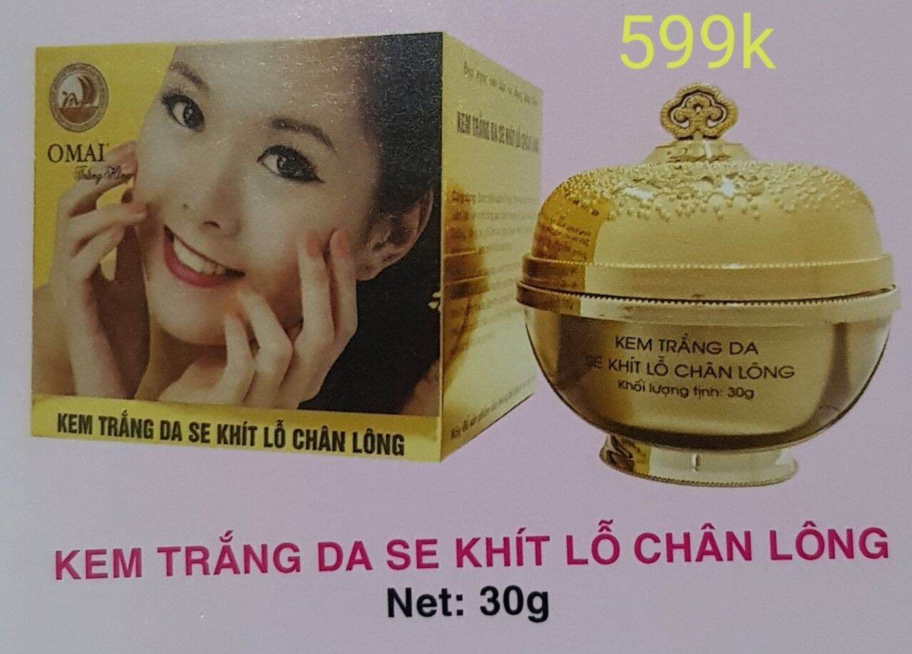 KEM TRẮNG DA SE KHÍT LỖ CHÂN LÔNG OMAI.