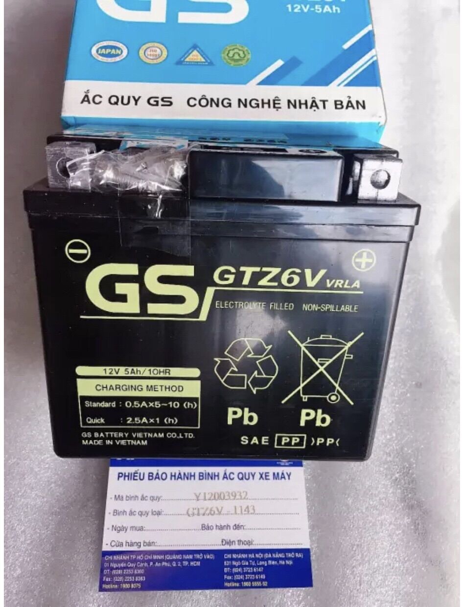 Ac quy khô  cho xe Honda Airblade 125 / bình điện Airblade 125