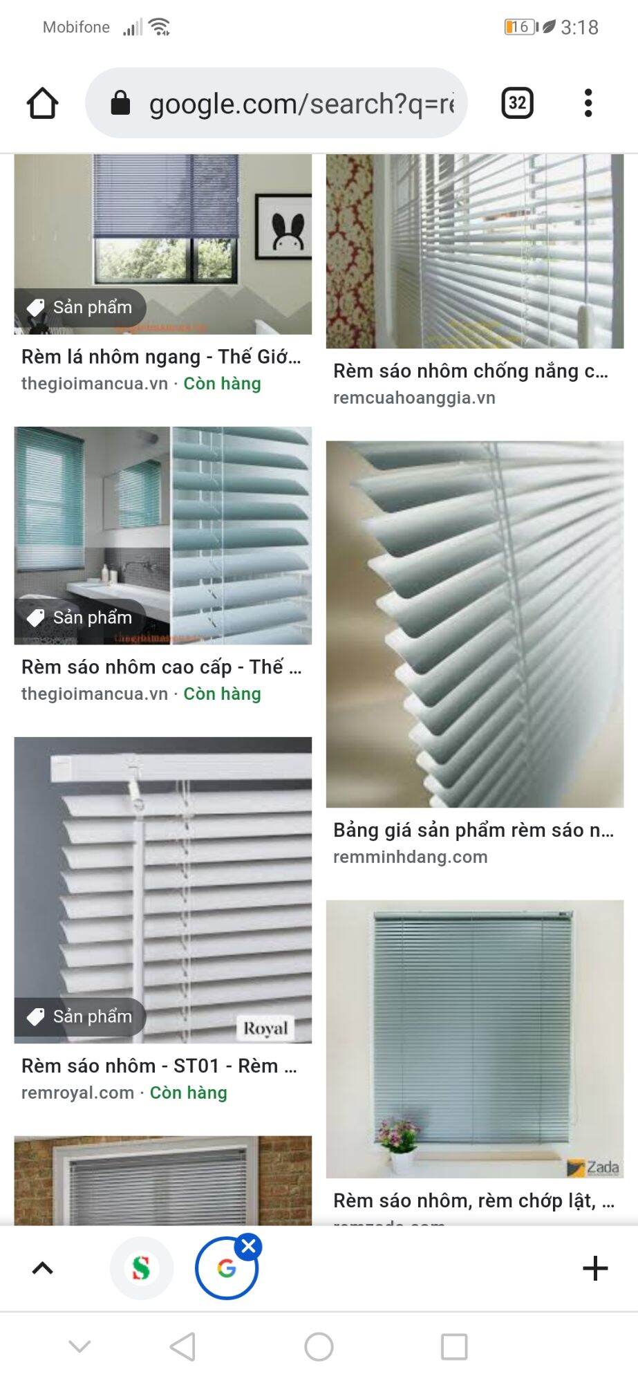 rèm sáo nhôm ngang 0.74*1.7m