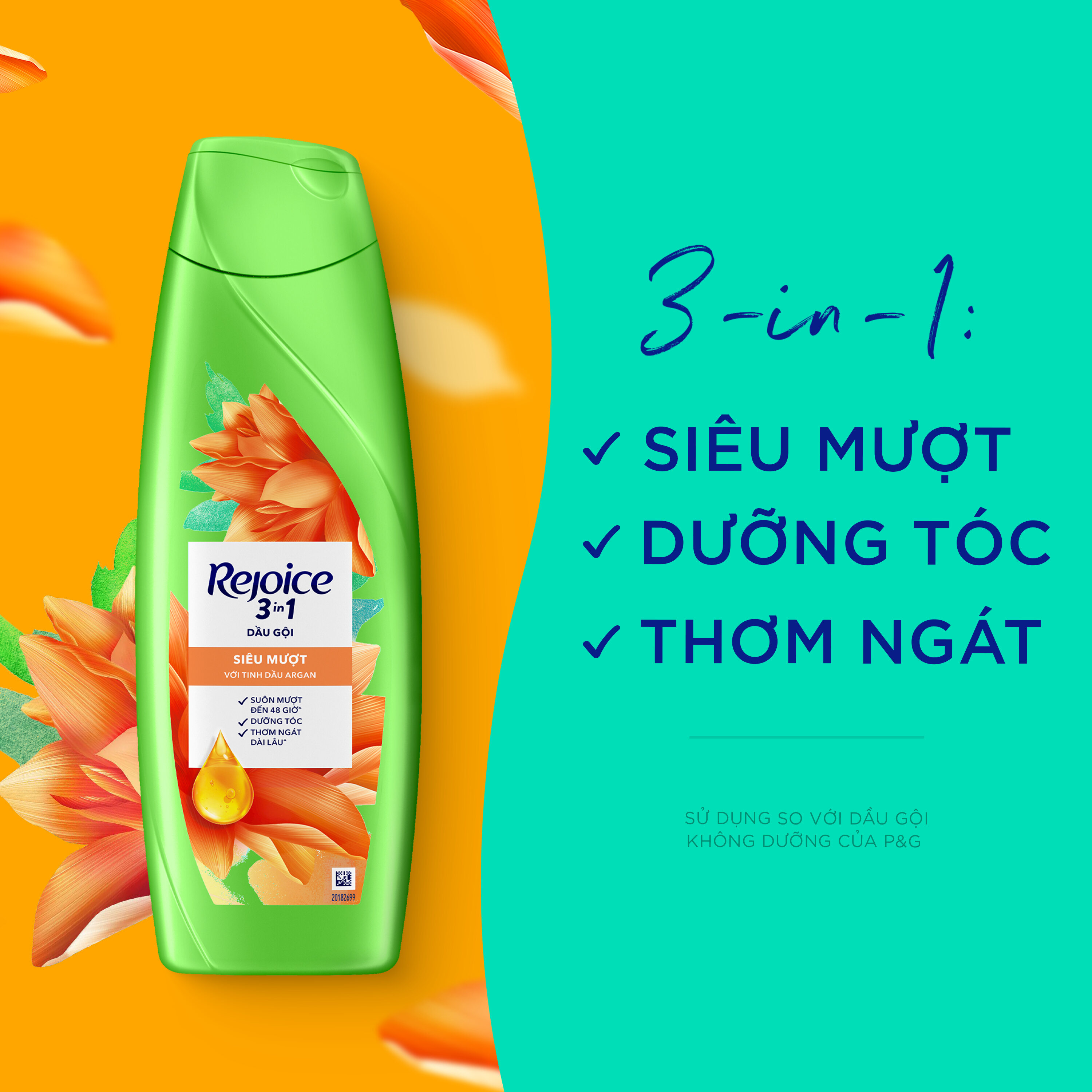 Combo 2 Dầu Gội REJOICE Siêu Mềm Mượt Sạch Gàu/ Siêu Mềm Mượt Chai 1150ML