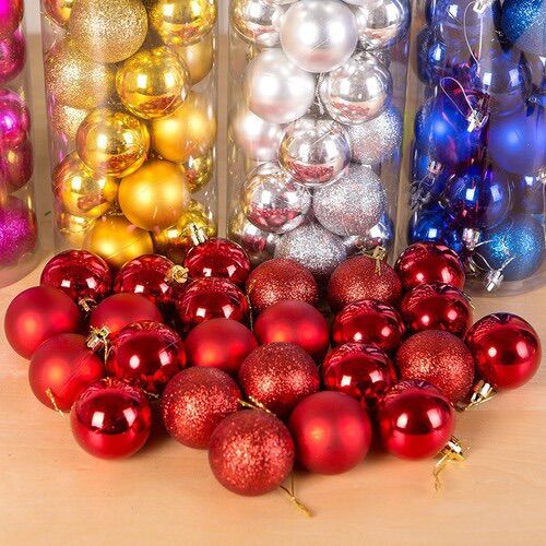 Combo 6 trái châu nhỏ / trung / lớn trang trí Giáng sinh Noel
