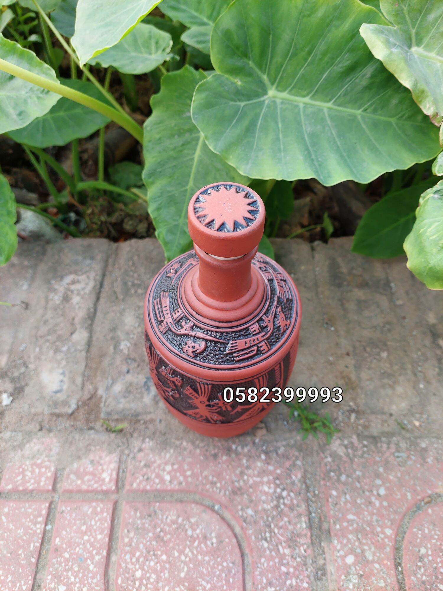 Chai sành Trống Đồng 1Lit (Loại xịn)