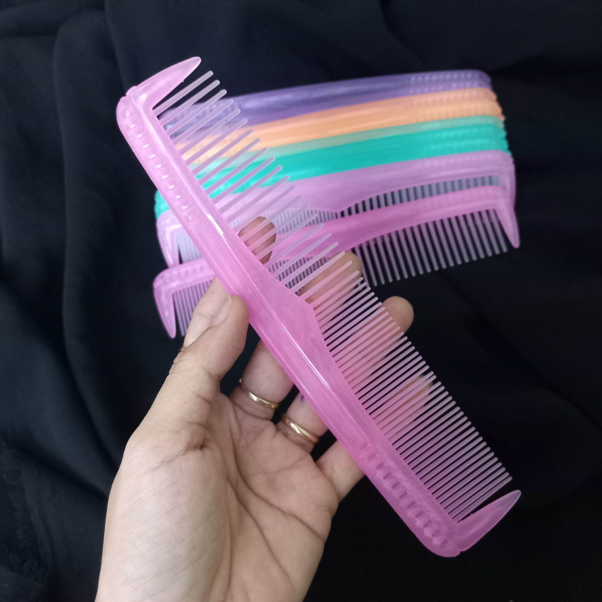 Sỉ 10 lược chải tóc cán màu trong 19cm