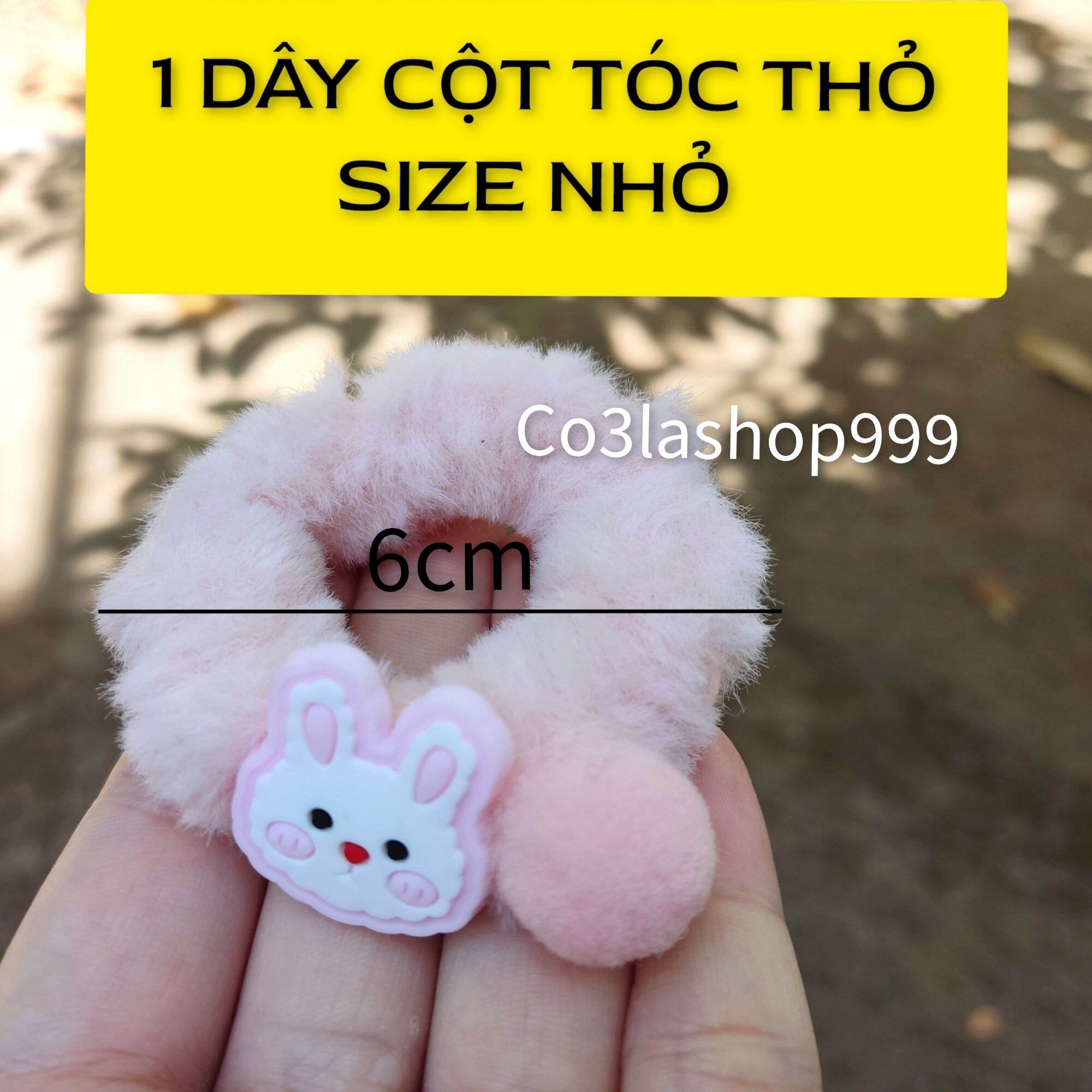 Dây cột tóc lông nhung doremon, gấu, thỏ SIZE NHỎ (1 CÁI)