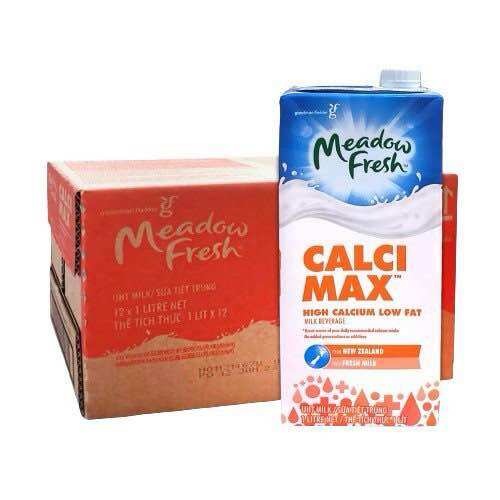 [Thùng] Sữa tươi Meadow Fresh Calci Max ít béo 1L - nhập Úc