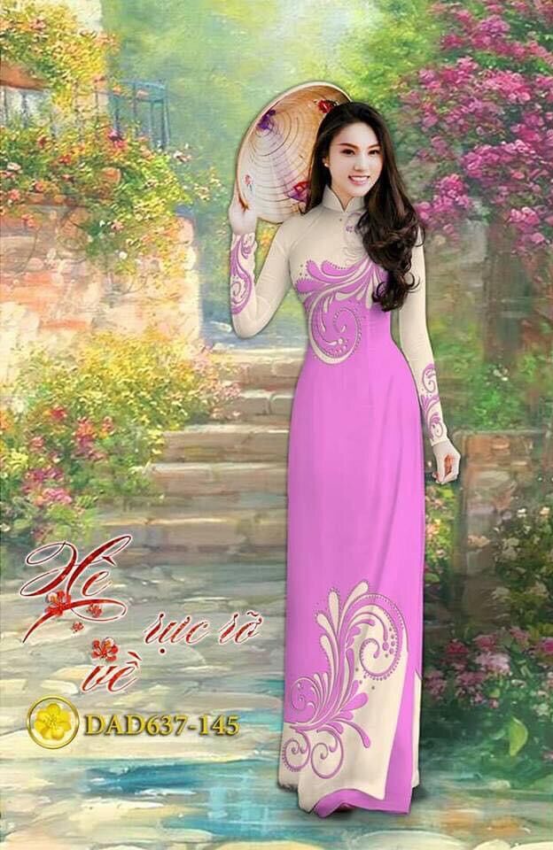 [HCM]Vải áo dài in hoa