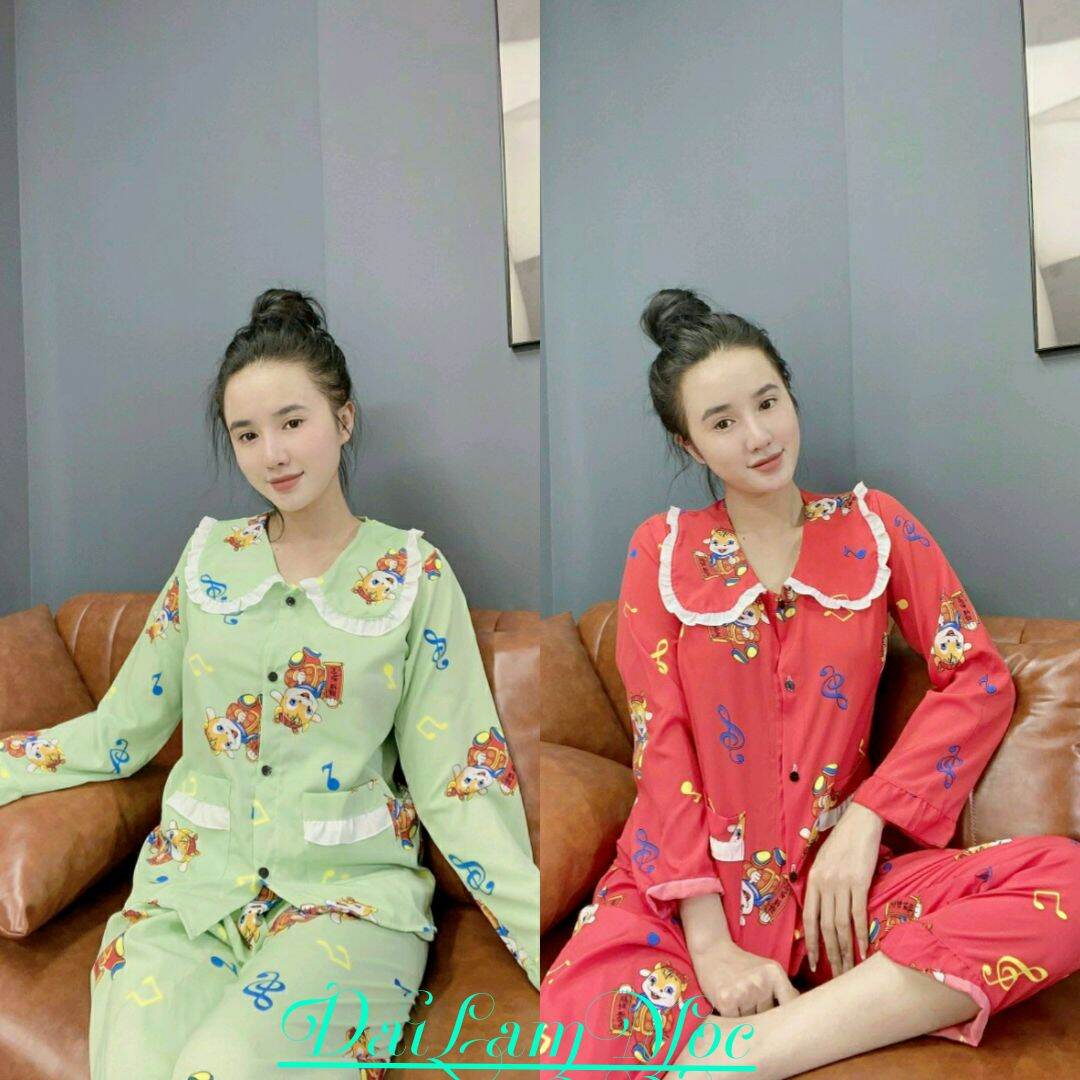 [Freeship] ĐỒ BỘ LỤA QUẦN DÀI TIỂU THƯ MẶC NHÀ CÓ TÚI  - M70