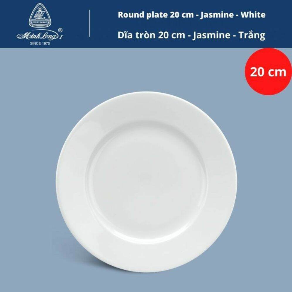 Dĩa sứ tròn 20 cm - gốm sứ minh long